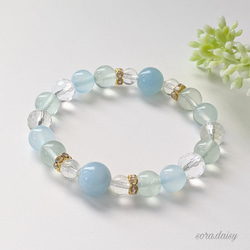 シトリン・水晶の華奢なチェーンブレスレット *11月誕生石* 天然石