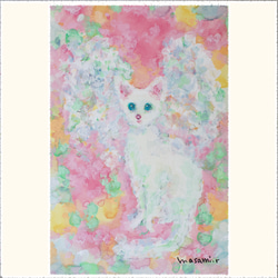 薔薇と女性」 アクリル画 原画 SMキャンバス 額なし 絵画 maison