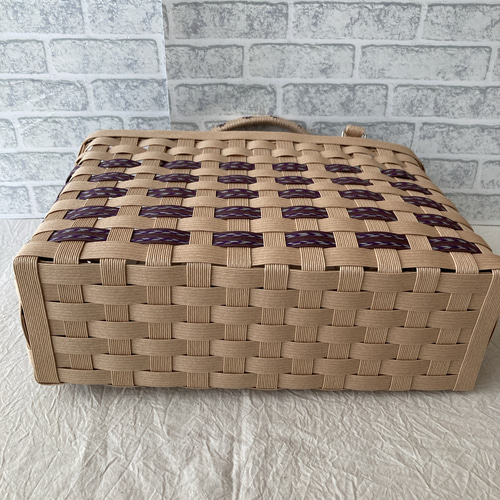 クラフトバンド粋な小物入れ　ベージュ✖️緑　祭り用品　江戸消防　千代掛け クラフトバンド粋な煙草入れ ベージュ✖️茶 祭り用品 江戸消防 根付