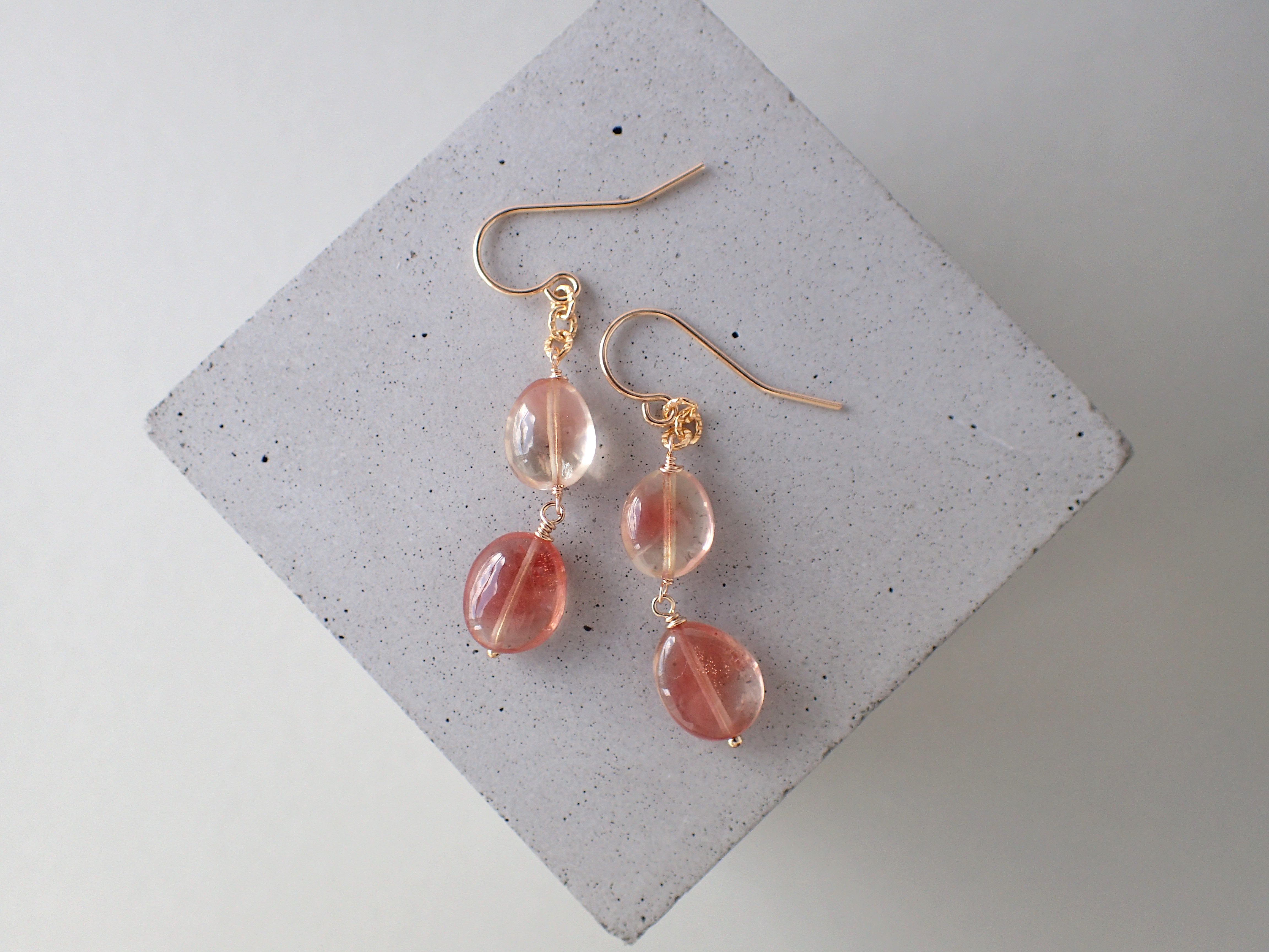 14kgf＊オレゴンサンストーン　ピアス