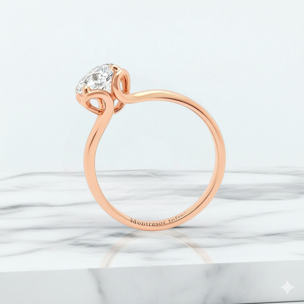 18K リアルゴールド ラボグロウンダイヤモンドリングジュエリー | 繊細な光、純粋な美しさ 105,000円