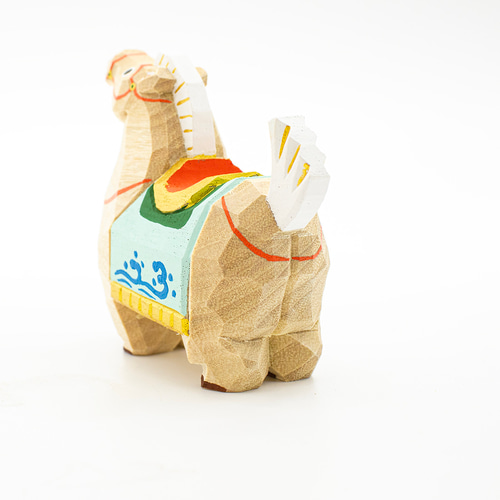 干支 午 馬 奈良一刀彫 畑村龍哉 小サイズ 正月飾り 木彫り 木地