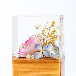 高級感ある木とレジンのバラフラワーオブジェ｜360度美しい手作りインテリアギフト 9枚目の画像