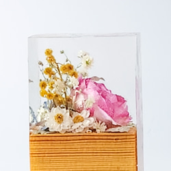 高級感ある木とレジンのバラフラワーオブジェ｜360度美しい手作りインテリアギフト 10枚目の画像