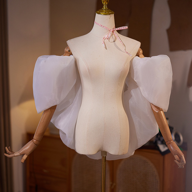 オフショルダー 白 DIY 高級感 肩飾り ドレスアクセサリー パーティー ウェディングドレス DTY229