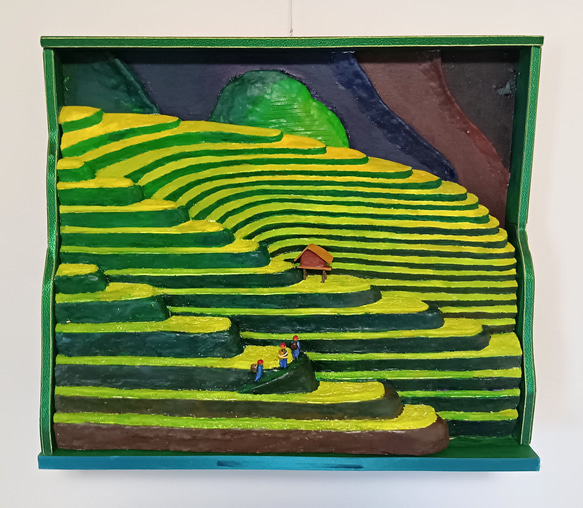 立体絵画の「ベトナムの棚田」 立体絵画「ベトナムの棚田」 絵画 山川善作 通販 19792137｜Creema