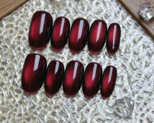 新春SALE】マグネットネイルチップ ショートオーバル ワンカラー