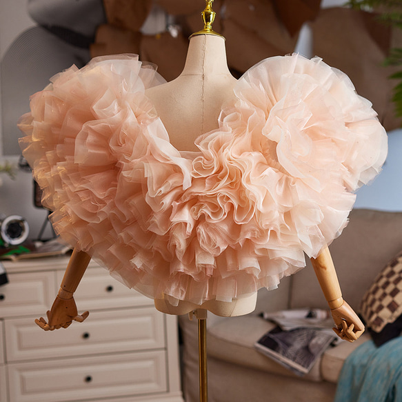 オフショルダー ピンク 立体花 DIY 綺麗 肩飾り ドレスアクセサリー