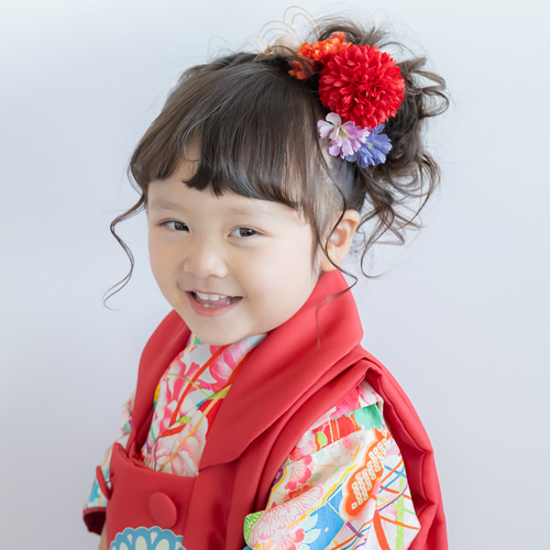 髪の毛が少ない3歳七五三髪飾り人気No.1】七五三3歳髪飾り&水引き