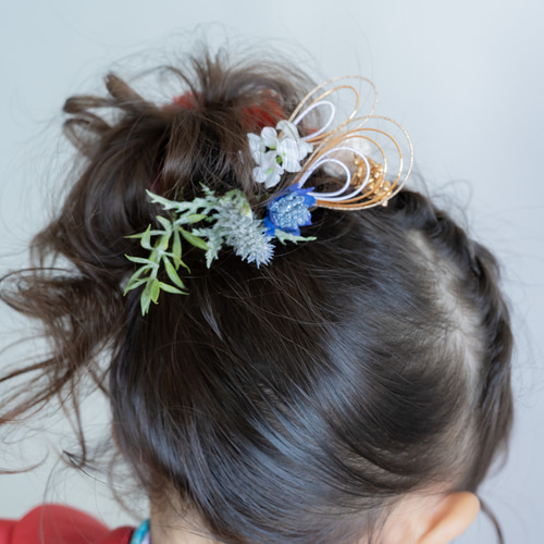 髪の毛が少ない3歳七五三髪飾り人気No.1】七五三3歳髪飾り&水引き