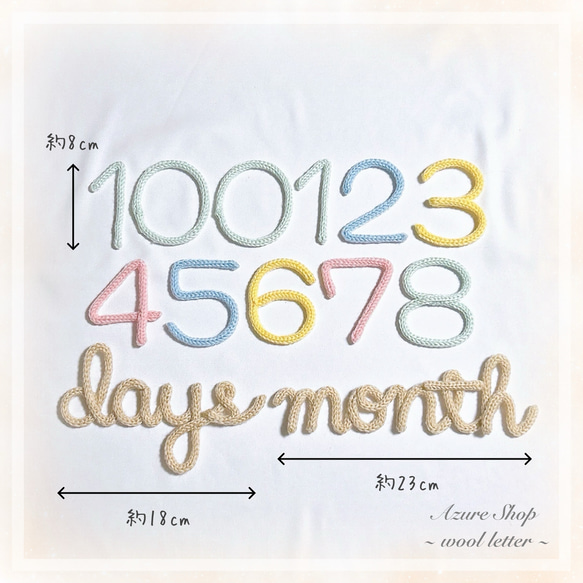 ウールレター マンスリーフォトセット 月齢フォト 2枚目の画像