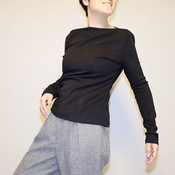 つつむ ジャガード バイカラー オーバーコート カットソー holy fruit  