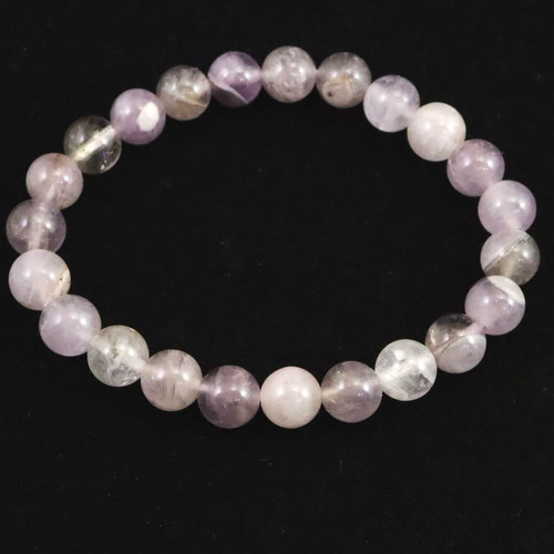 【のぶ】H&E社正規品／保証書付き オーラライト-23 約8㎜ 16.5㎝ H&E社 オーラライト23（AZOZEO) 8mmブレスレット 16.9g #51567