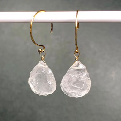 【天然石チャーム】クリスタル 14kgf　1個　ハンドメイド素材 4枚目の画像