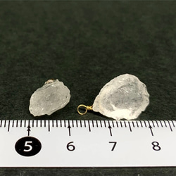 【天然石チャーム】クリスタル 14kgf　1個　ハンドメイド素材 5枚目の画像