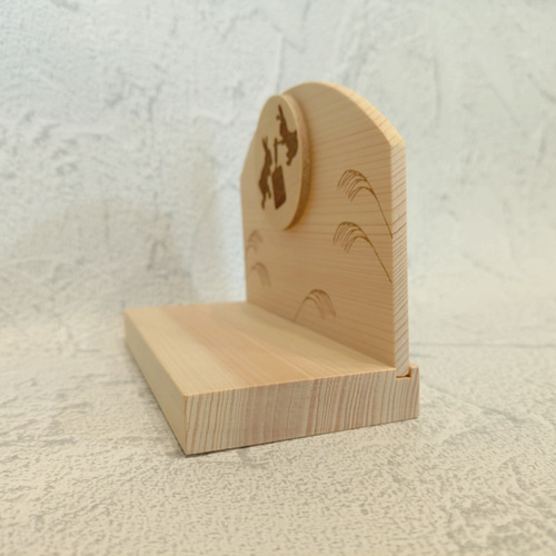 十五夜】お月見、うさぎとたぬきとお団子 ナチュラル仕様 その他置物