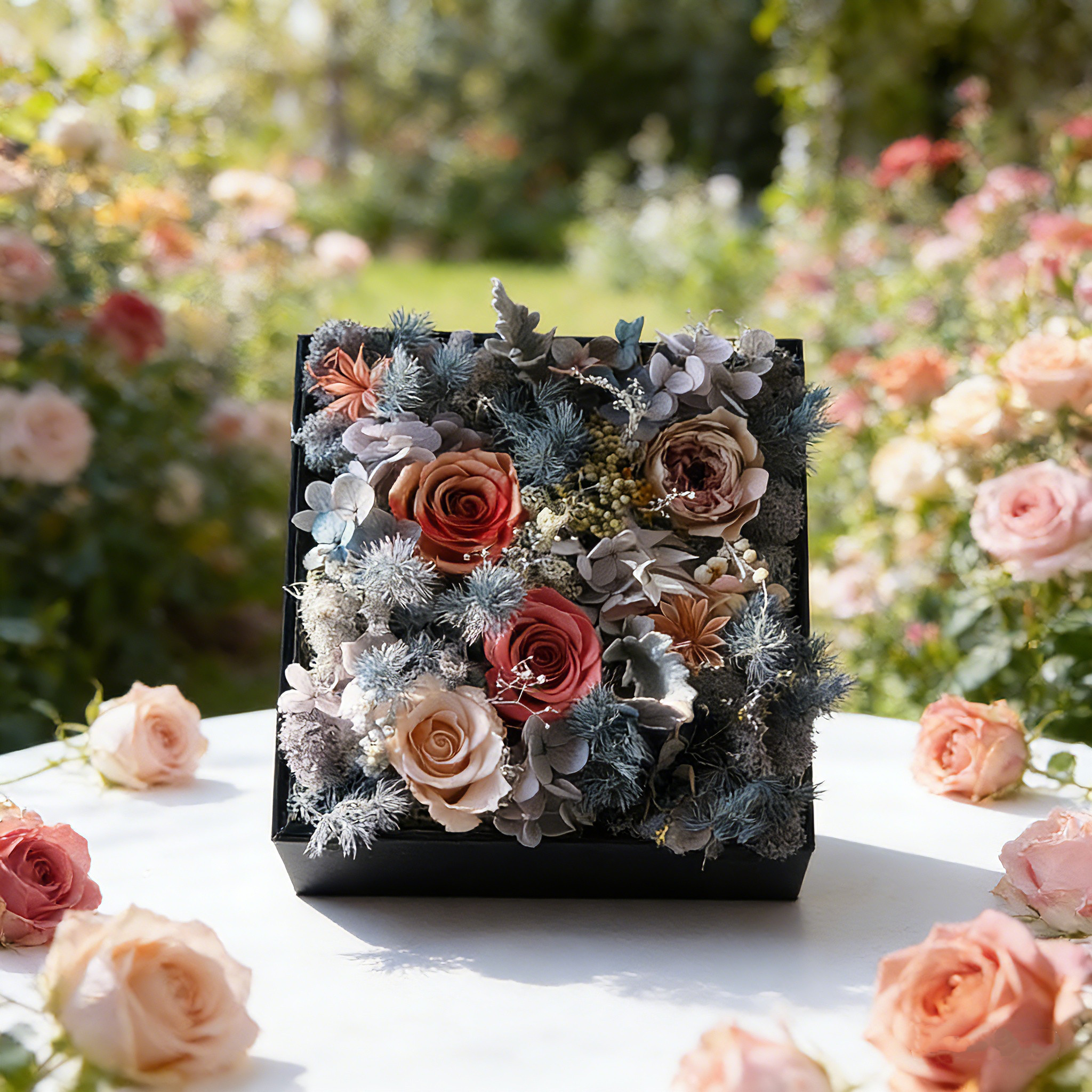 バラ 薔薇 ローズ、想像、結婚祝い ブーケ、フラワーアレンジメント、プリザーブドフラワー、ドライフラワー アレンジメント