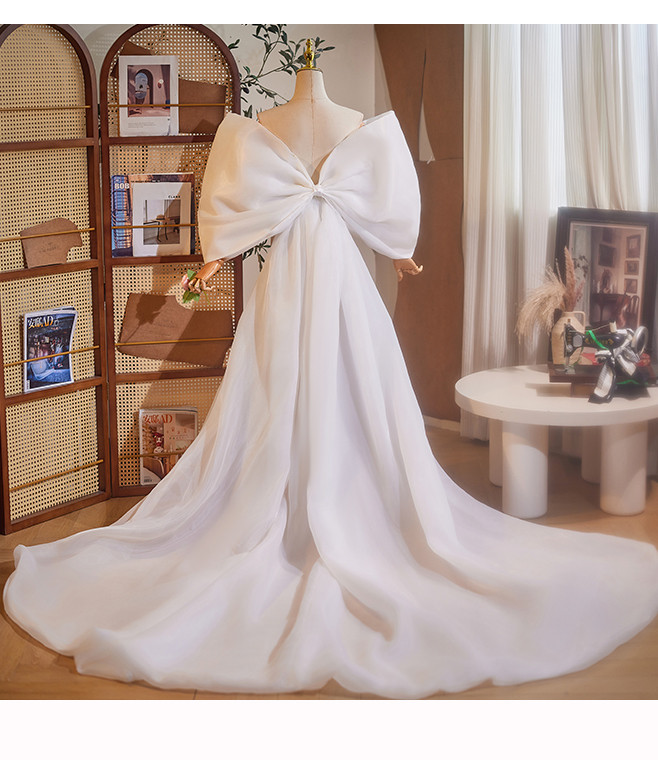 ケープ トレーン 裾引き 特大リボン 豪華 DIY 肩飾り アクセサリー パーティー ウェディングドレス DTY169