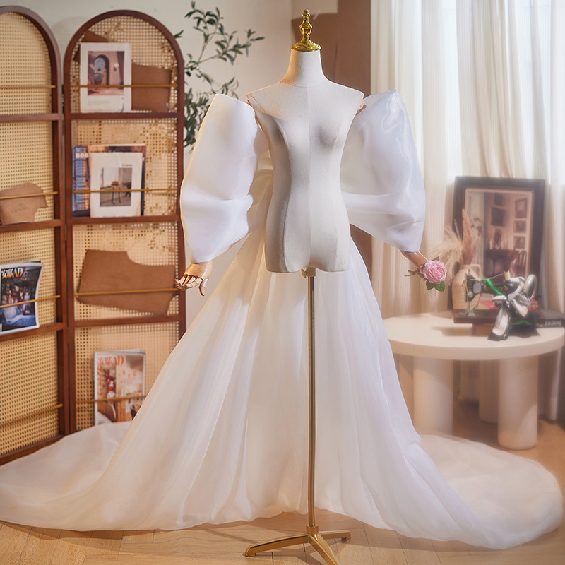 ケープ トレーン 裾引き 特大リボン 豪華 DIY 肩飾り アクセサリー パーティー ウェディングドレス DTY169