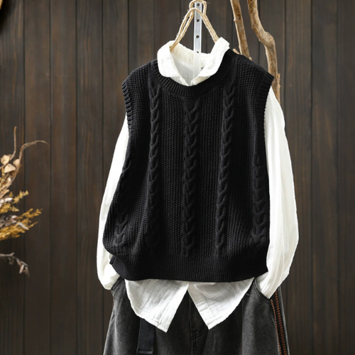 新作｜ ニットベスト ノースリーブ 重ね着しやすい ベストトップス 秋