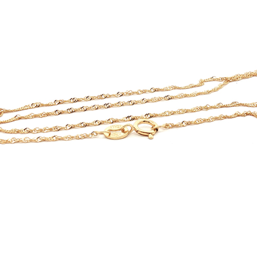 18KTネックレスツイストチェーン刻印有りITALY