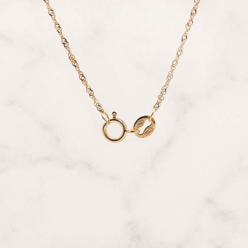 イタリア製18Kゴールド細チェーンネックレスジュエリー｜繊細な