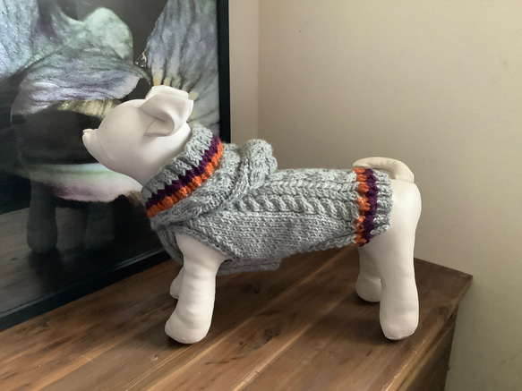 小中大型犬♪選べる襟・袖デザイン♪サイズオーダー♪ウール100%♪犬服