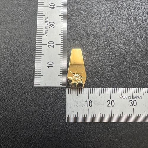 受注生産】 【K18／Mサイズ】喜平50g 後光留め ダイヤ 0.11ct