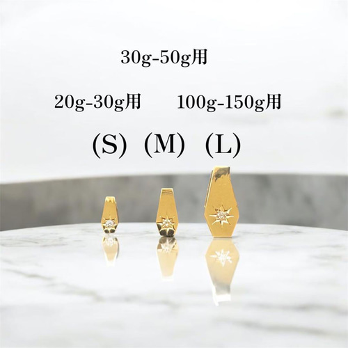 受注生産】 【K18／Mサイズ】喜平50g 後光留め ダイヤ 0.11ct