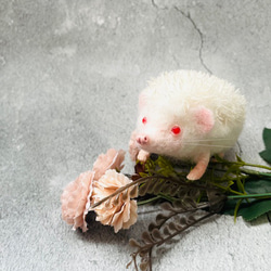 眠りヤマネ（ほぼ本物サイズ） やまね 野生動物 羊毛フェルト