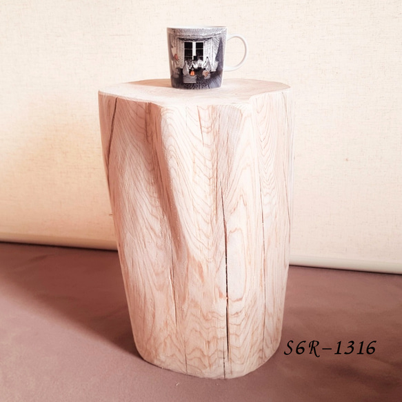 天然アロマ 東濃ひのき 切株スツール・テーブル・無垢無塗装