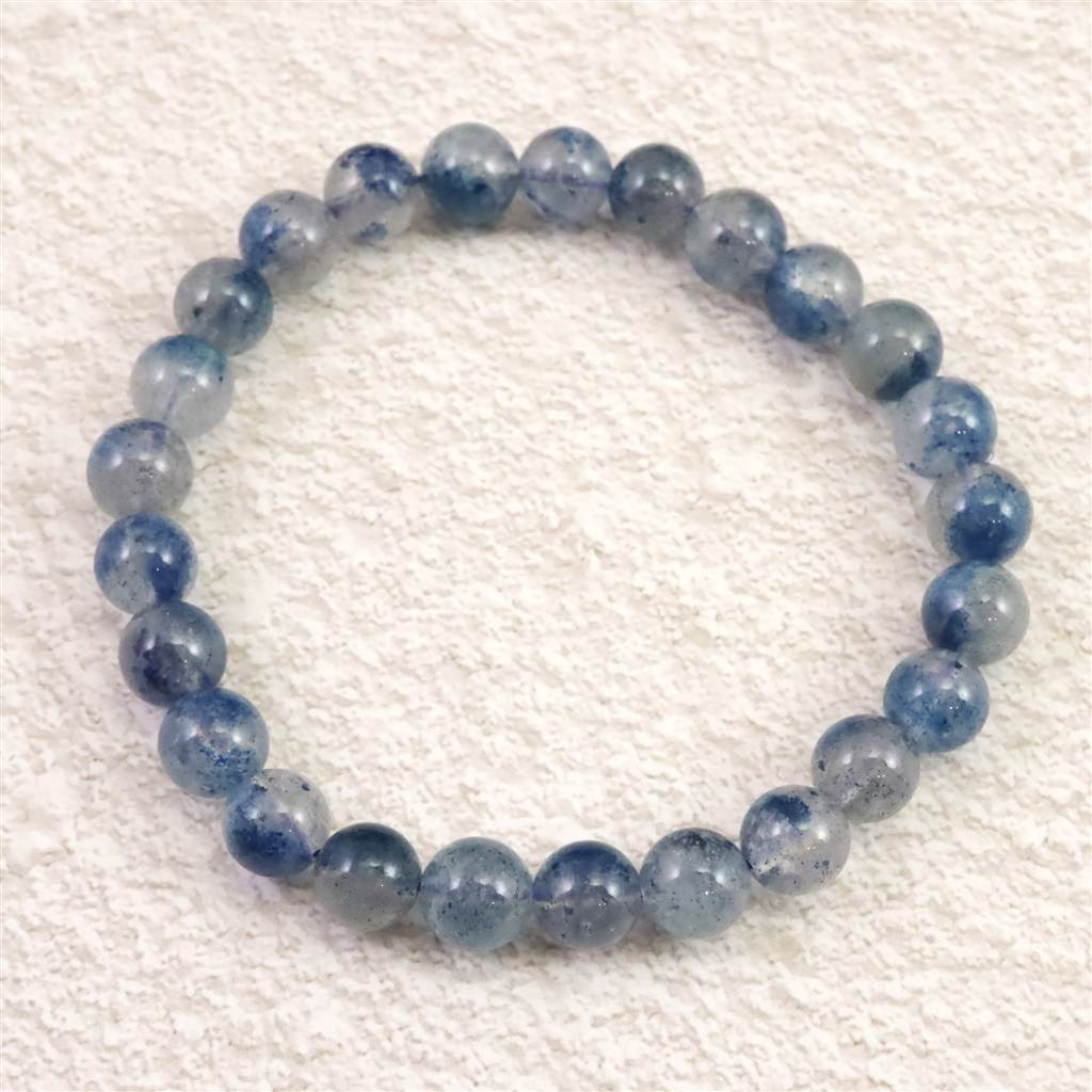 トロレアイト(スコルザライト） インクォーツ　7.5mmブレスレット 15.5g #77372