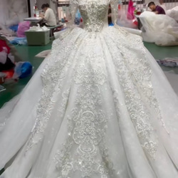 韓国風 新作可愛いウェディングドレス 秋婚冬婚春婚にピッタリ 高級感