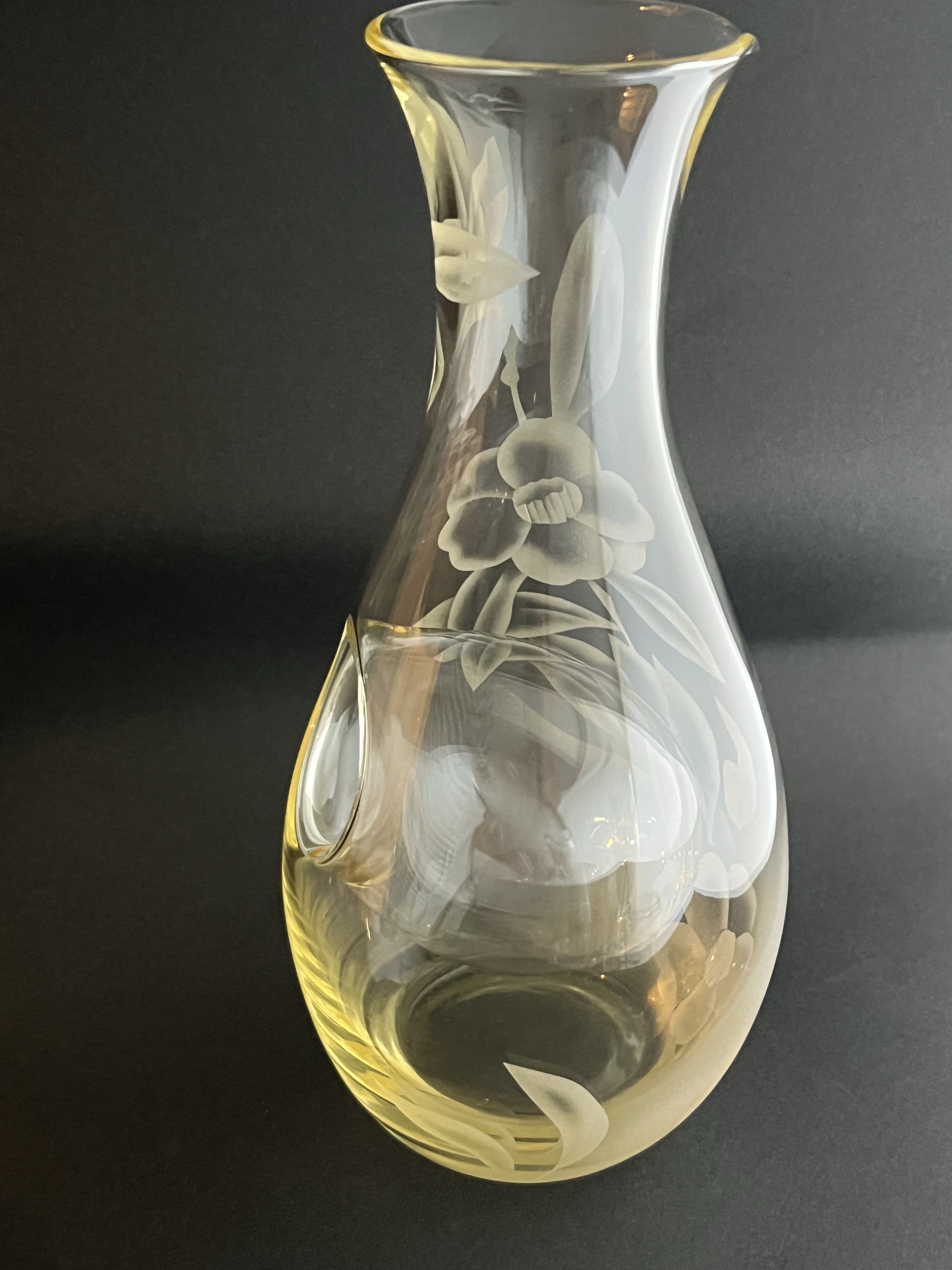 椿　アンバー/氷ポケット付き　デキャンタ　大徳利