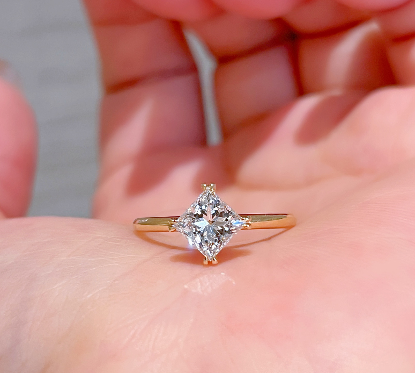 ラボグロウンダイヤモンドリングk18　5401