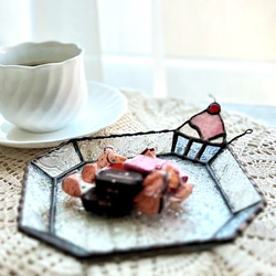 ステンドグラス壁掛け飾り ✨ミモザ色の香水瓶✨ タペストリー・壁掛け