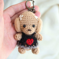 トイプードルのあみぐるみキーホルダー あみぐるみ ほっこりくらぶ