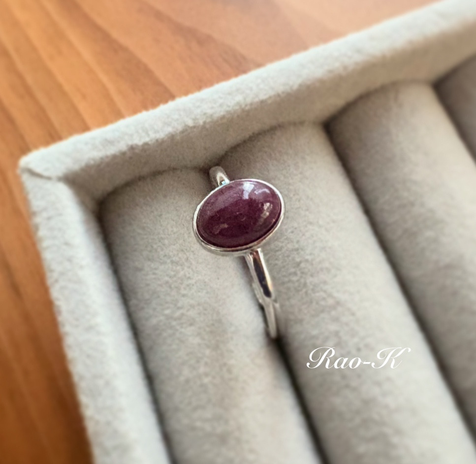 ✨silver925大人のシンプルリング〜ルビー