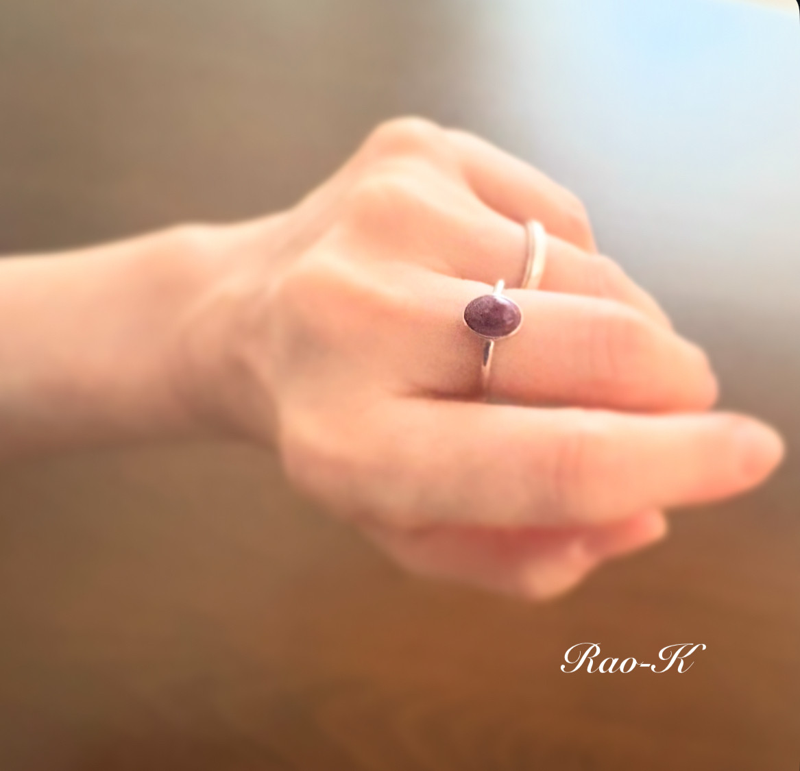 ✨silver925大人のシンプルリング〜ルビー