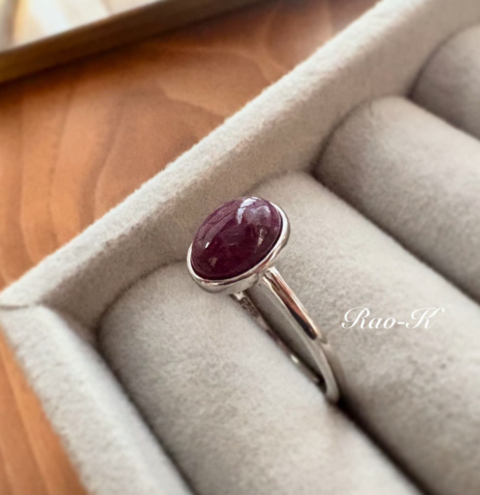 ✨silver925大人のシンプルリング〜ルビー