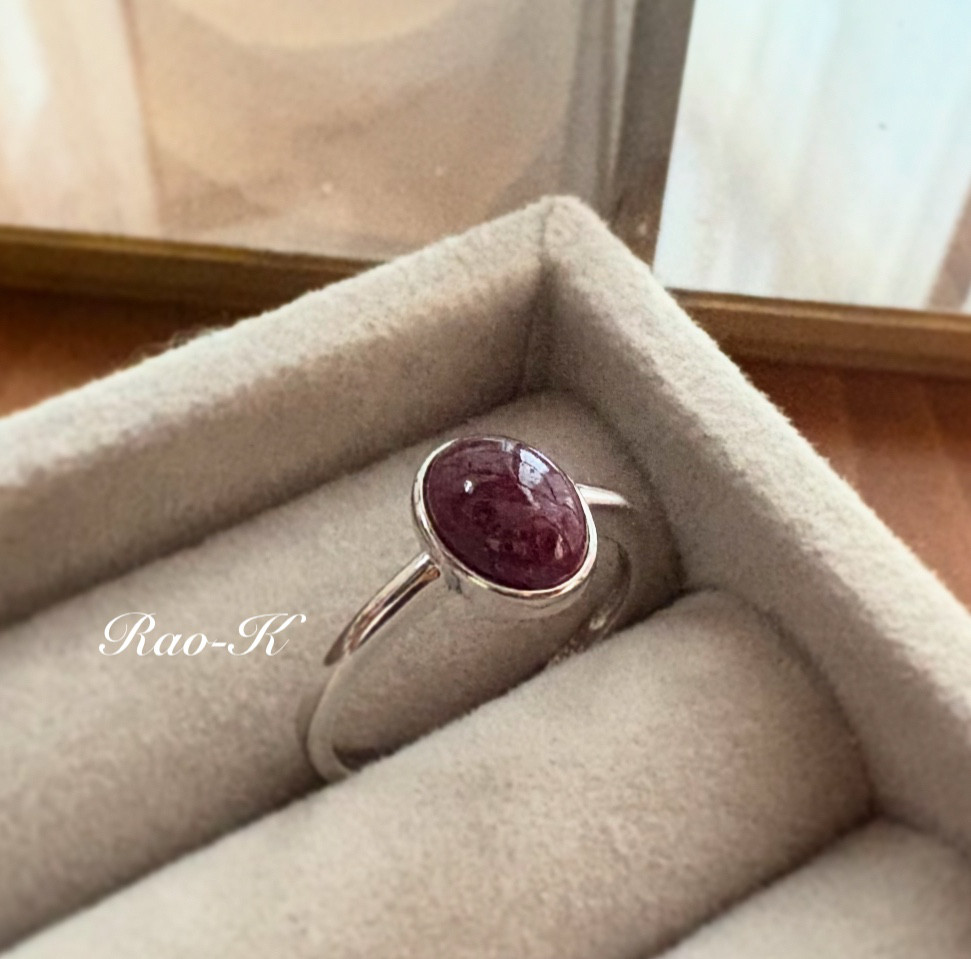 ✨silver925大人のシンプルリング〜ルビー