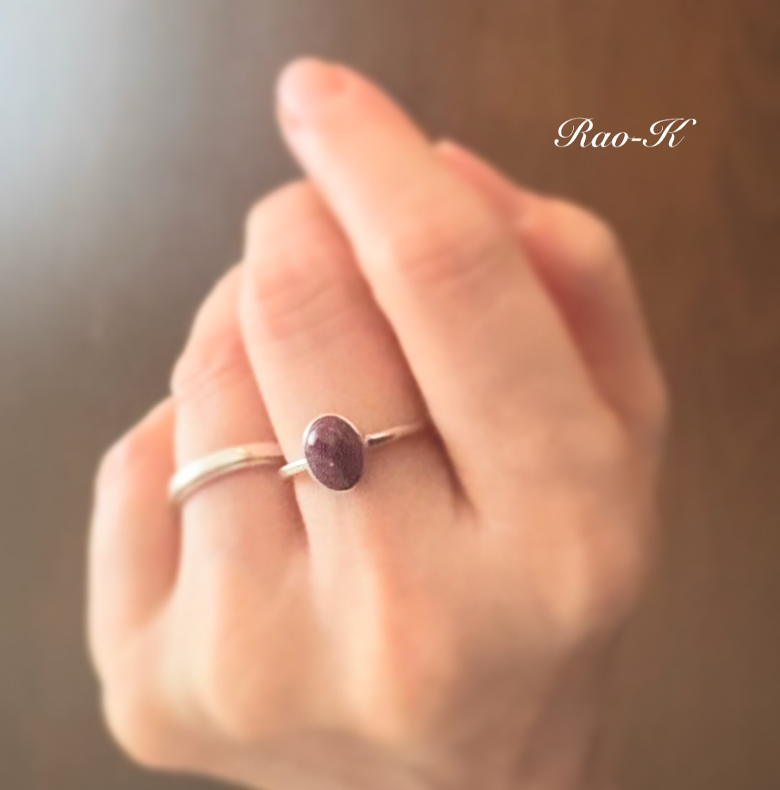 ✨silver925大人のシンプルリング〜ルビー