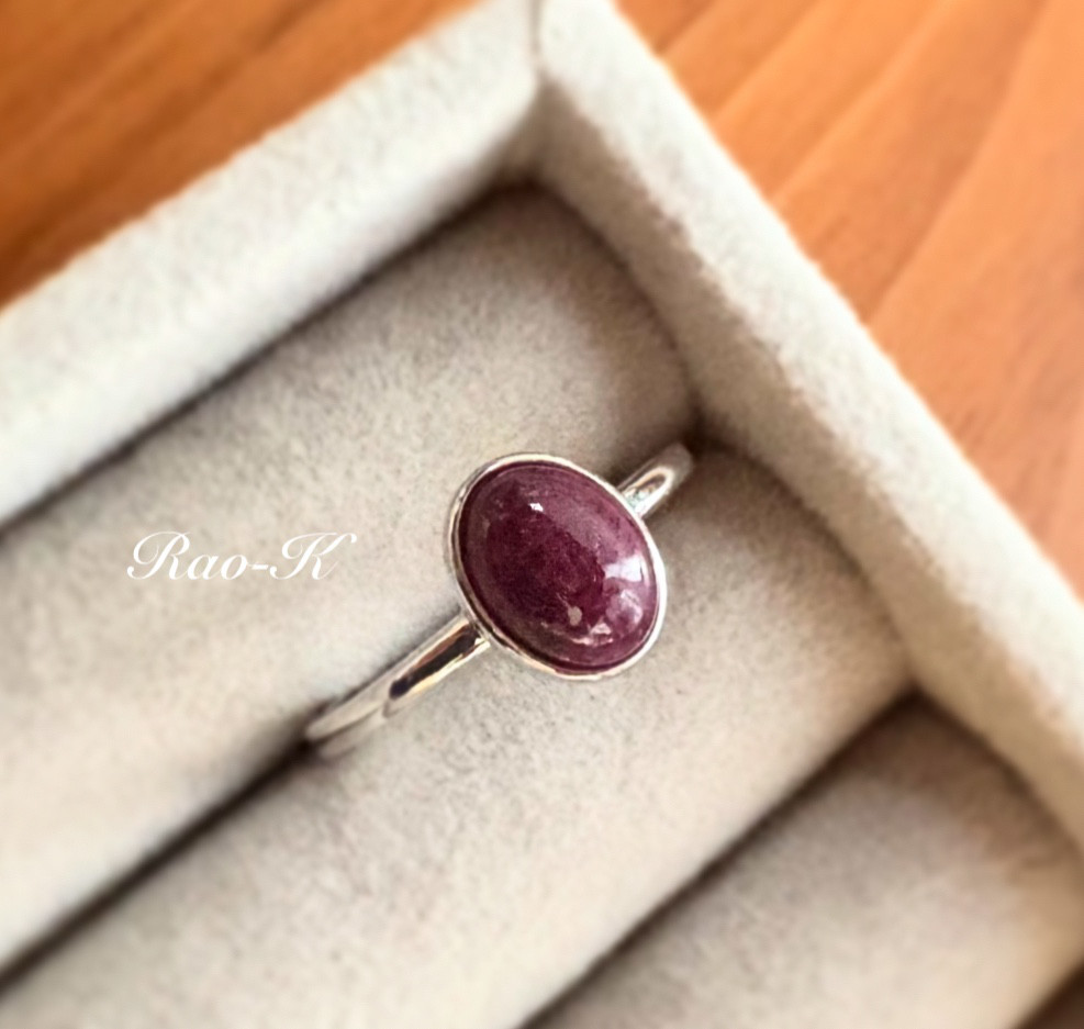 ✨silver925大人のシンプルリング〜ルビー