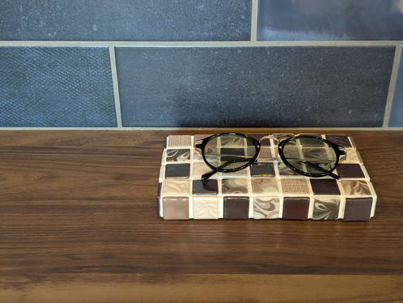 【360度タイル貼り】名古屋モザイク　ディスプレイトレイ【送料無料】 2枚目の画像