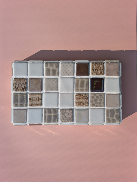 【360度タイル貼り】名古屋モザイク　ディスプレイトレイ【送料無料 1枚目の画像