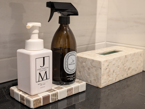 【360度タイル貼り】名古屋モザイク　ディスプレイトレイ【送料無料 3枚目の画像