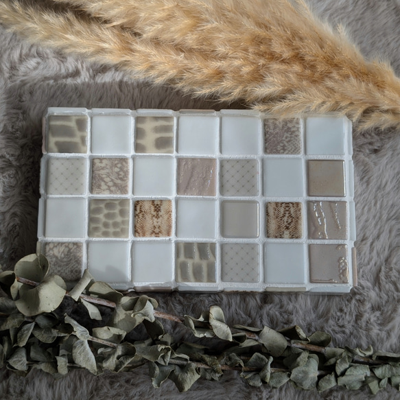 【360度タイル貼り】名古屋モザイク　ディスプレイトレイ【送料無料 4枚目の画像