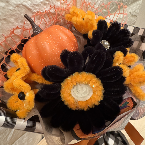 ハロウィン【3日以内発送】モールフラワー ハロウィン花束 ブーケ