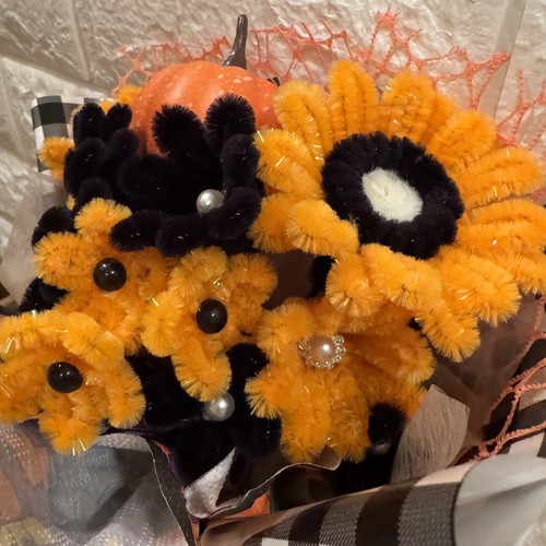 ハロウィン【3日以内発送】モールフラワー ハロウィン花束 ブーケ