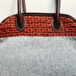 小さなボストンバッグ　ハンドバッグ　ポピーとルピナス2 8枚目の画像